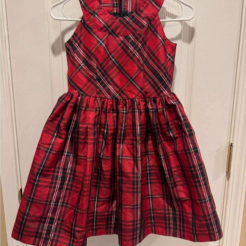 Bonnie Jean Red and Black Plaid Girls Dress